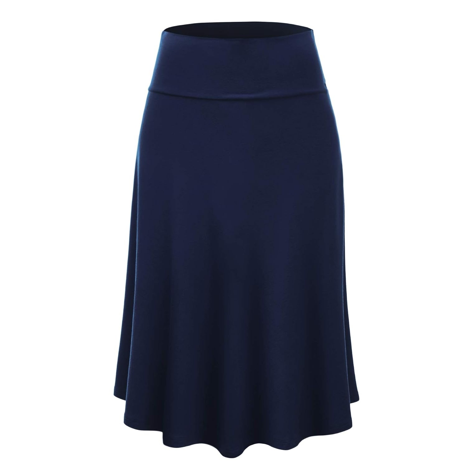 Casual Solid Flare Lightweight Skirt for Women