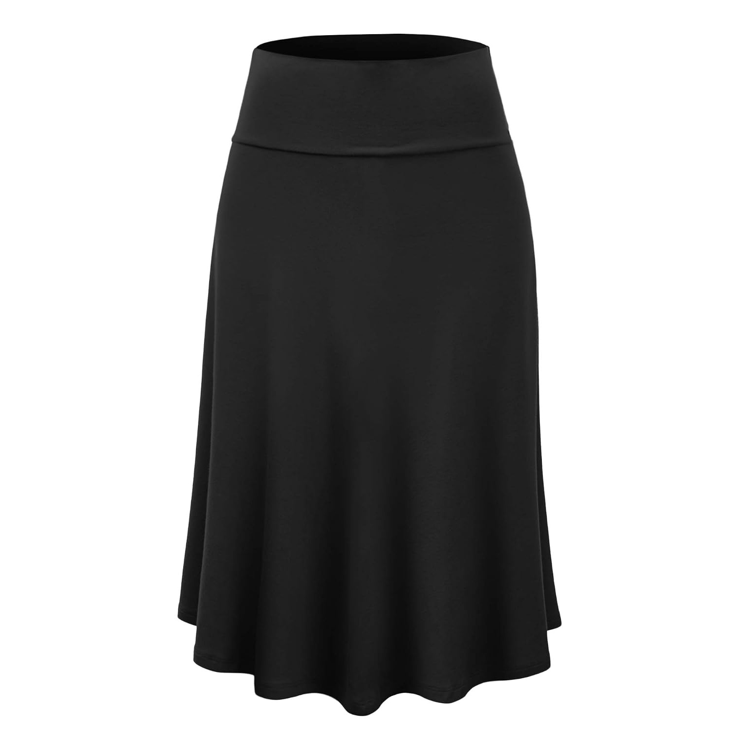 Casual Solid Flare Lightweight Skirt for Women