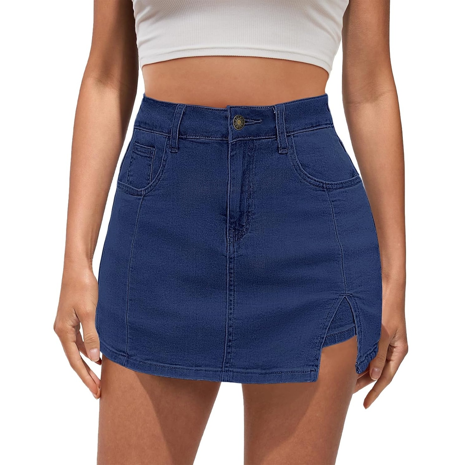 Summer Stretch Denim Skirt Shorts For Women