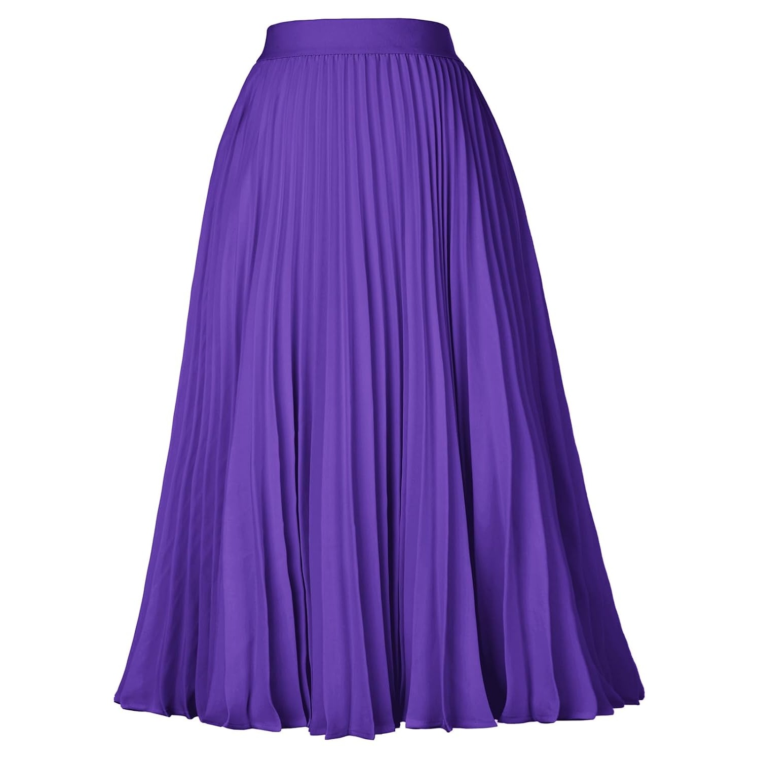 Pleated High Lengt Midi Skirt For Women
