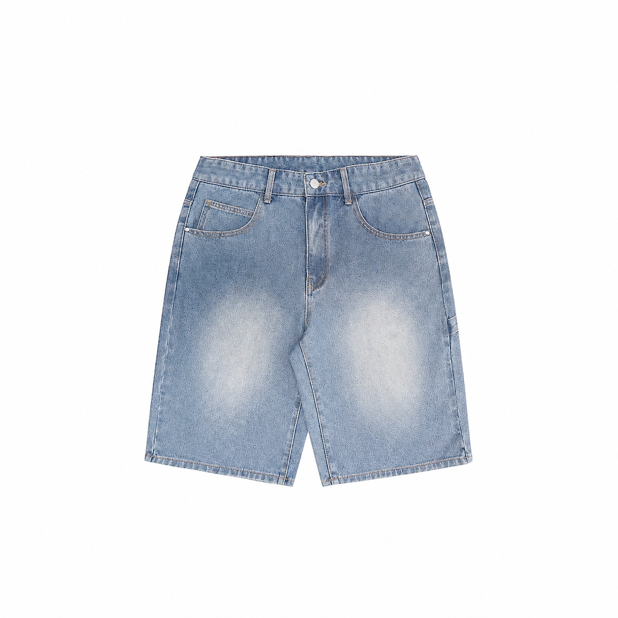 Loose Fit Denim Bermuda Shorts Jorts Streetwear Style for Men