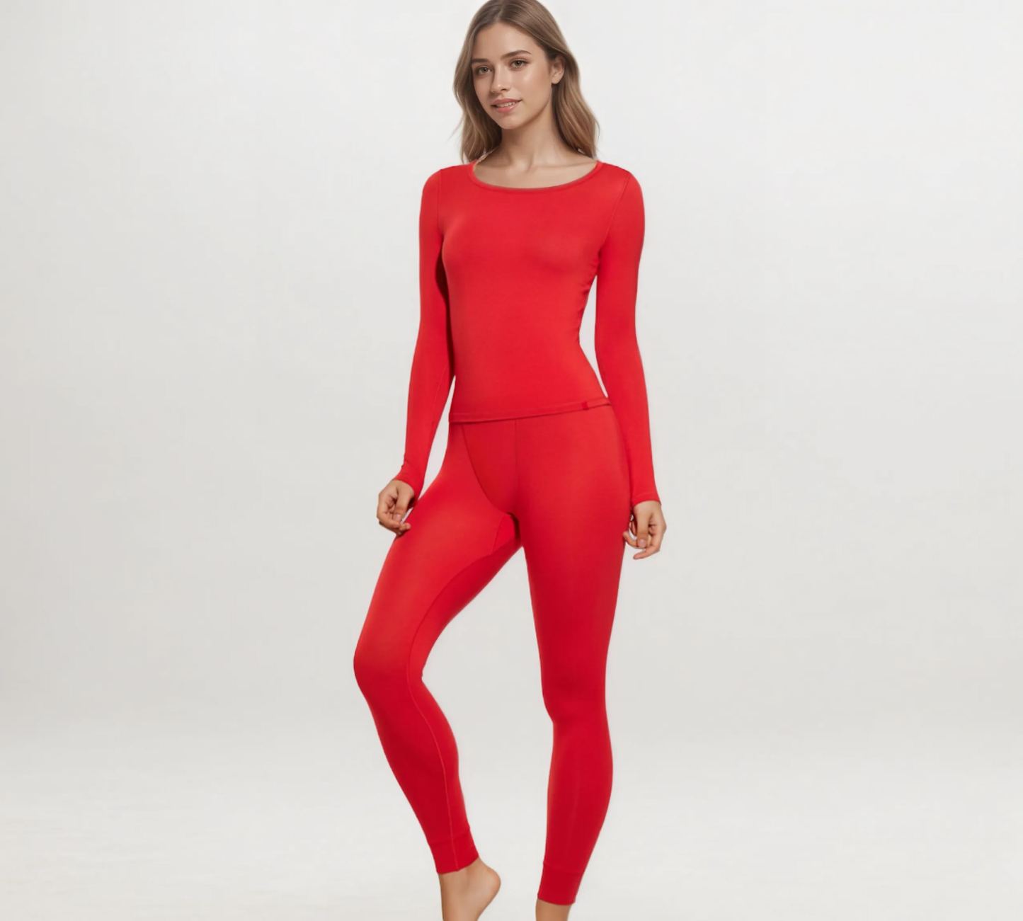 Lightweight Long Johns Base Layer Pajamas Warm Top And Bottom For Women
