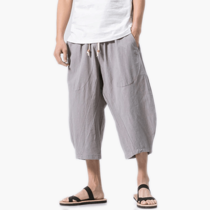 Men's Breathable Cotton Linen Drawstring Casual Shorts-The Comfy Shorts