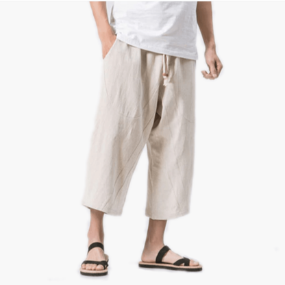 Men's Breathable Cotton Linen Drawstring Casual Shorts-The Comfy Shorts