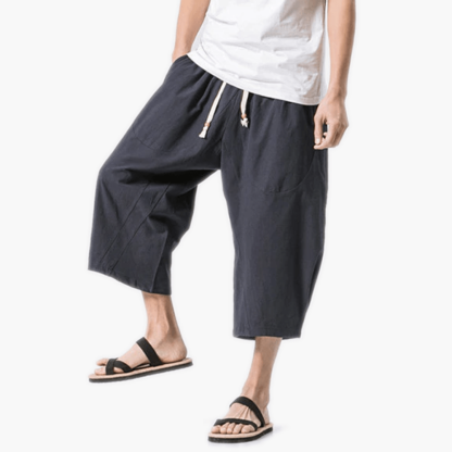 Men's Breathable Cotton Linen Drawstring Casual Shorts-The Comfy Shorts