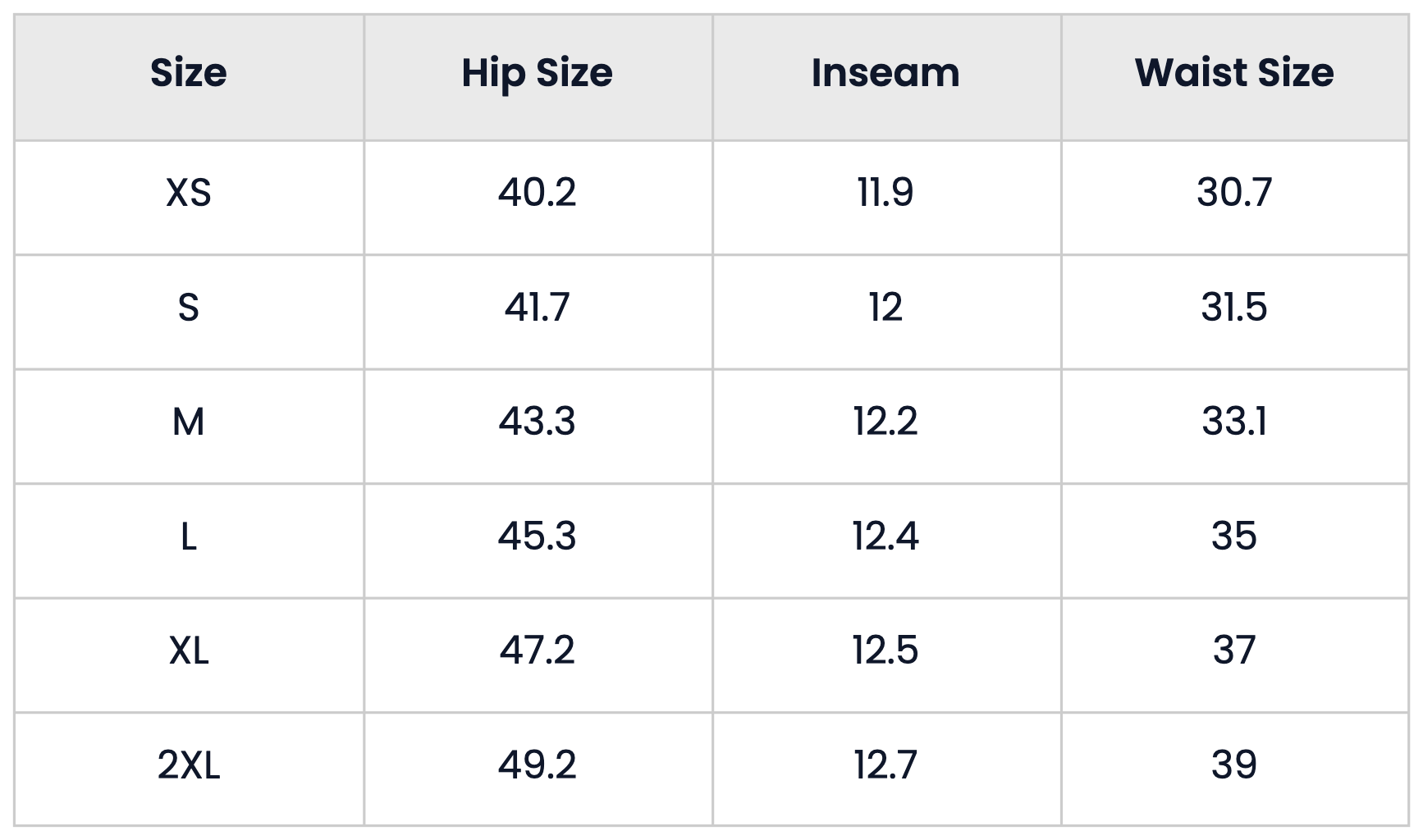 Size Chart for Loose Fit Denim Bermuda Shorts Jorts Streetwear Style for Men