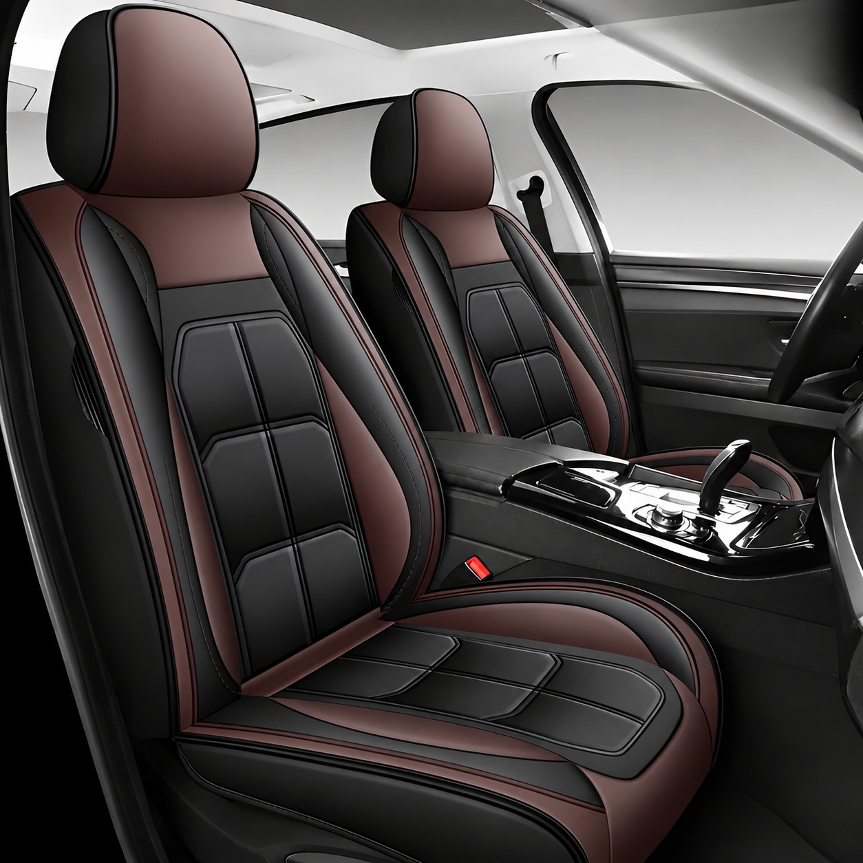 Pack Of 2 Universal Leather Look Car Seat Cover