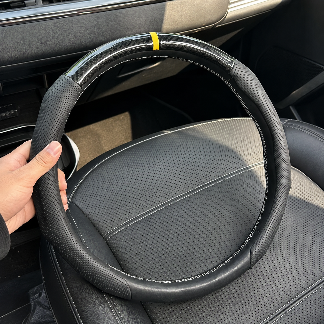 Automotive Car Steering Wheel Cover With Ultra Thin Grip