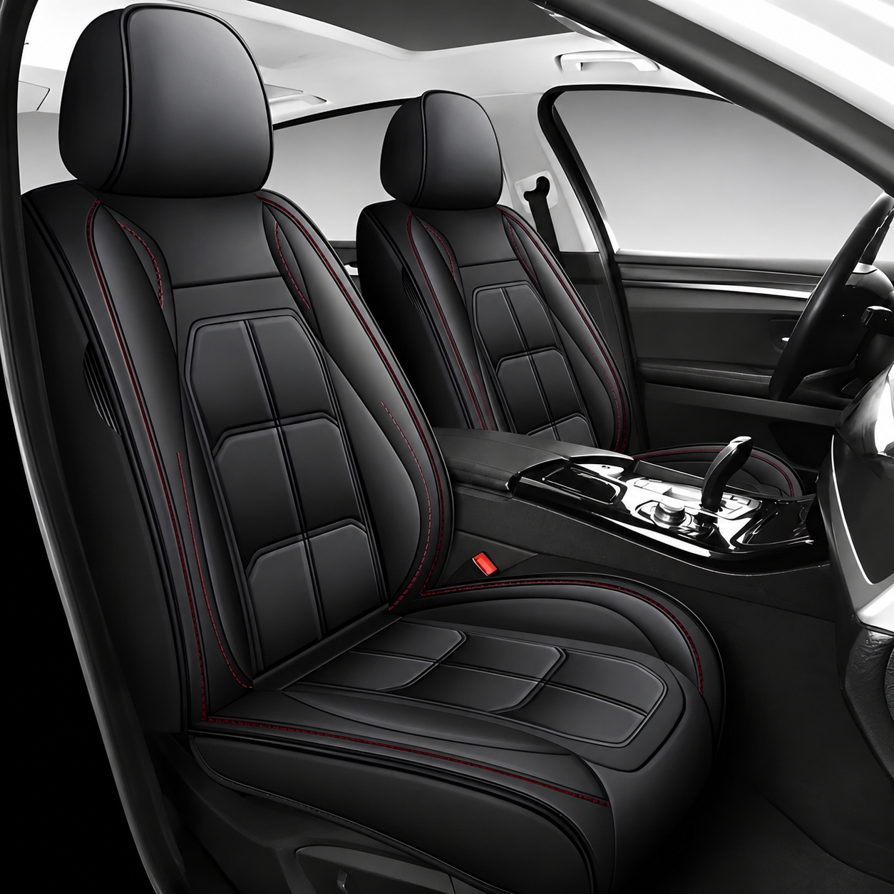 Pack Of 2 Universal Leather Look Car Seat Cover