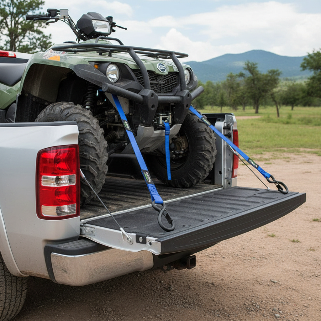 2 Pack Heavy Duty Retractable Tie Down Straps 