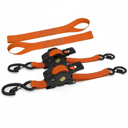 2 Pack Heavy Duty Retractable Tie Down Straps 