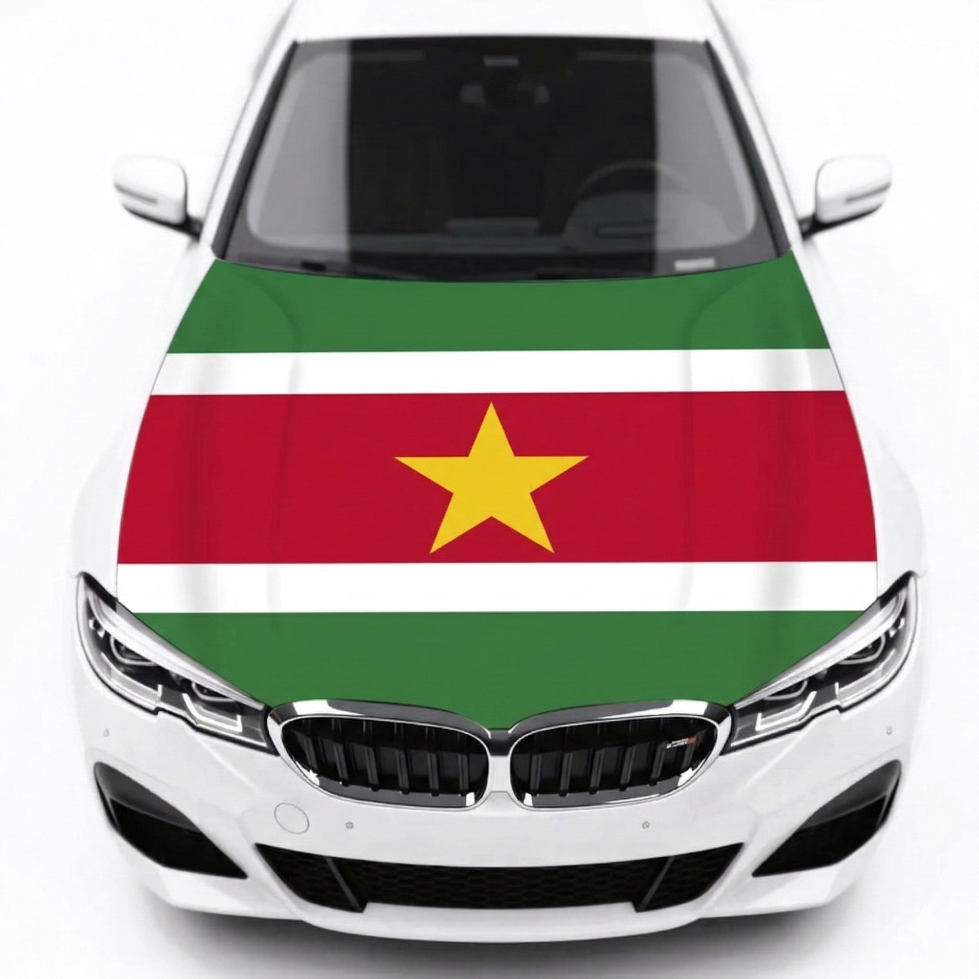 Official FIFA 2026 Suriname Flag Car Hood Cover