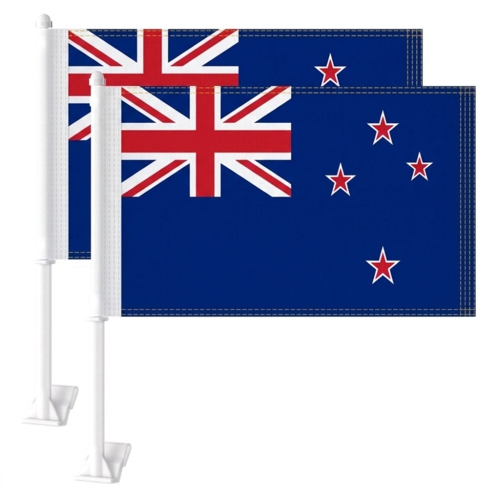Official FIFA 2026 New Zealand Car Flag