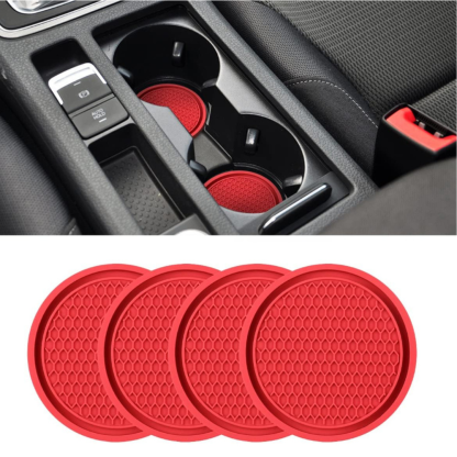 4 Pieces Universal Non Slip Car Cup Holder Coaster Set-Car Door Sills