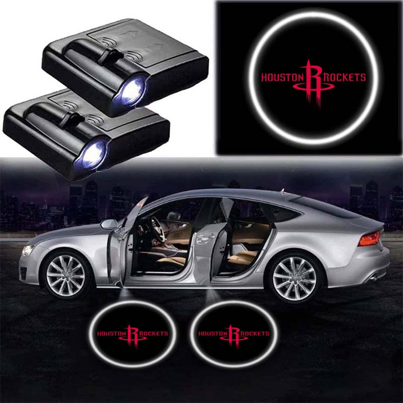 Pack Of 2 Houston Rockets Car Door Lights-Car Door Sills
