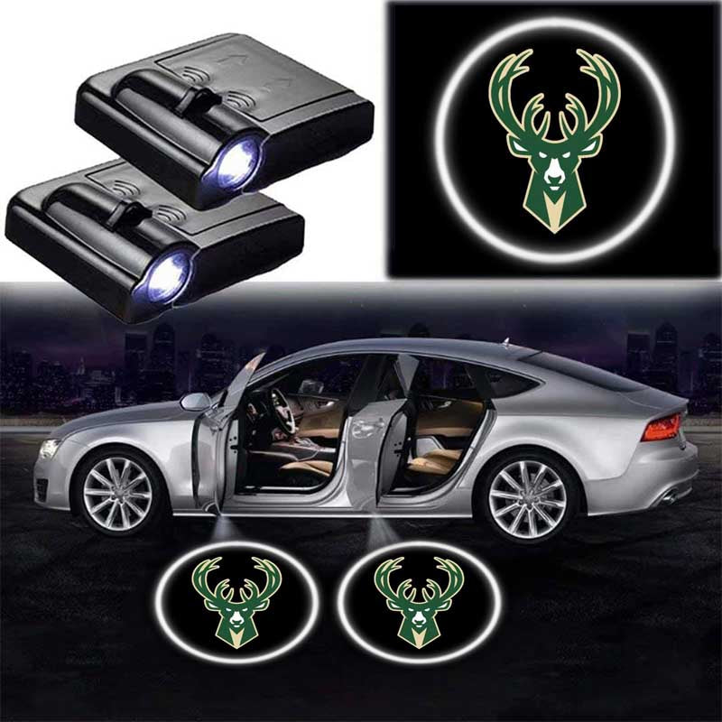 Pack Of 2 Milwaukee Bucks Car Door Lights-Car Door Sills