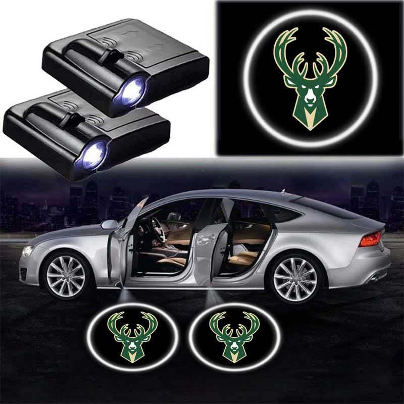 Pack Of 2 Milwaukee Bucks Car Door Lights-Car Door Sills