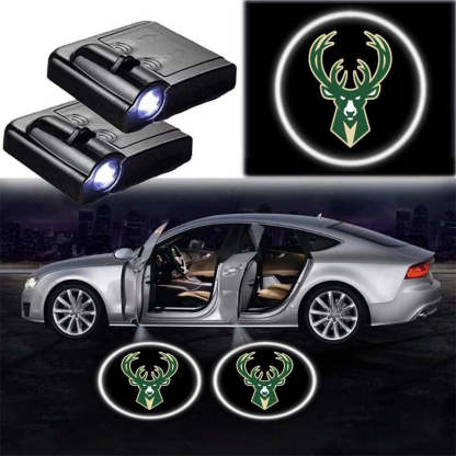 Pack Of 2 Milwaukee Bucks Car Door Lights-Car Door Sills