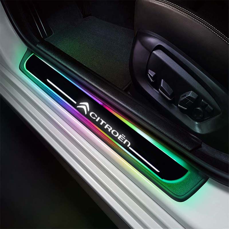 LED Wireless Illuminated Door Sills For Citroen-Car Door Sills