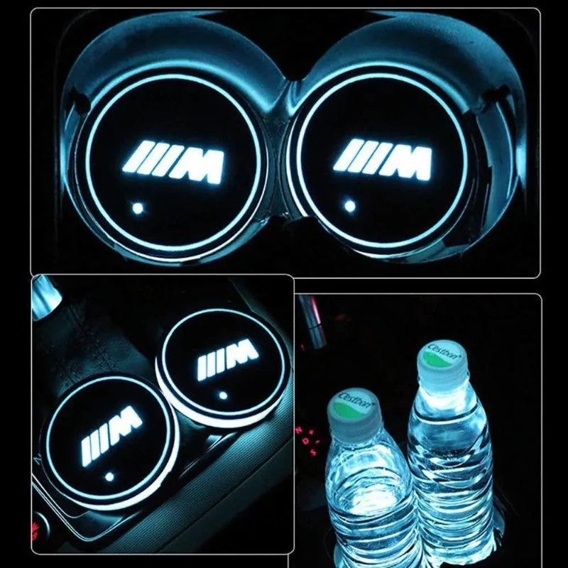 LED BMW Car Cup Holder Lights-Car Door Sills