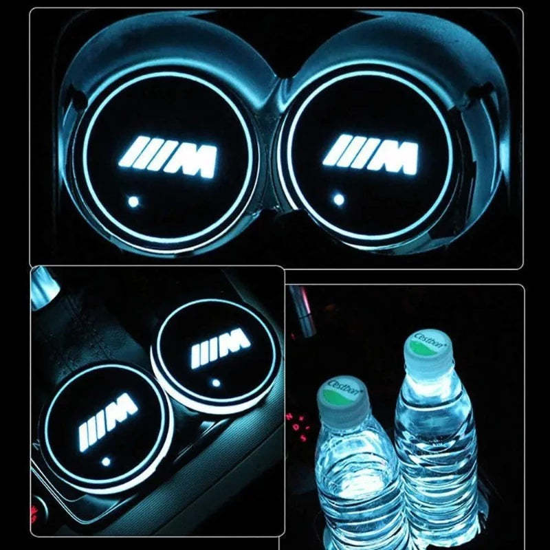 LED BMW Car Cup Holder Lights-Car Door Sills