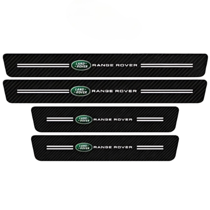 4 Pack Door Sill Protector With Carbon Film Anti Scratch-Car Door Sills