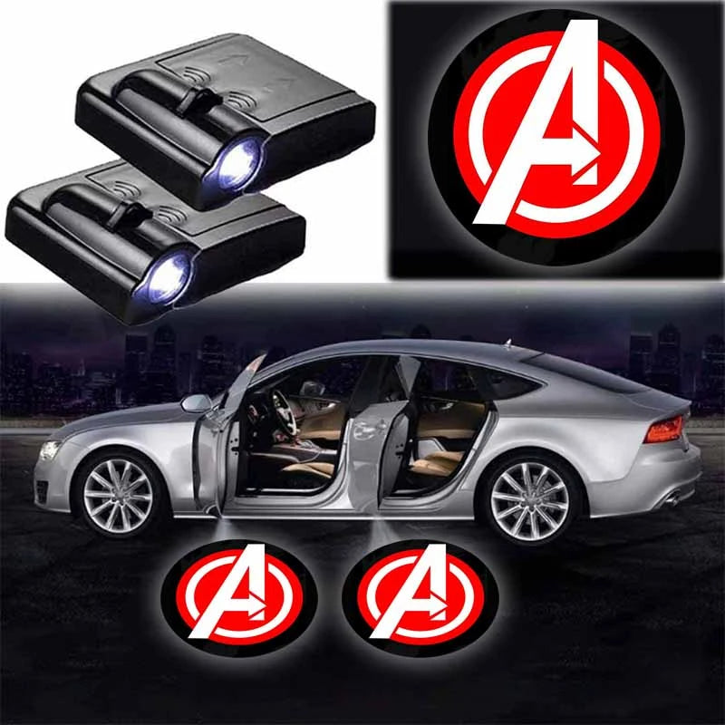 Set Of 2 Marvel Avengers Car Lights-Car Door Sills