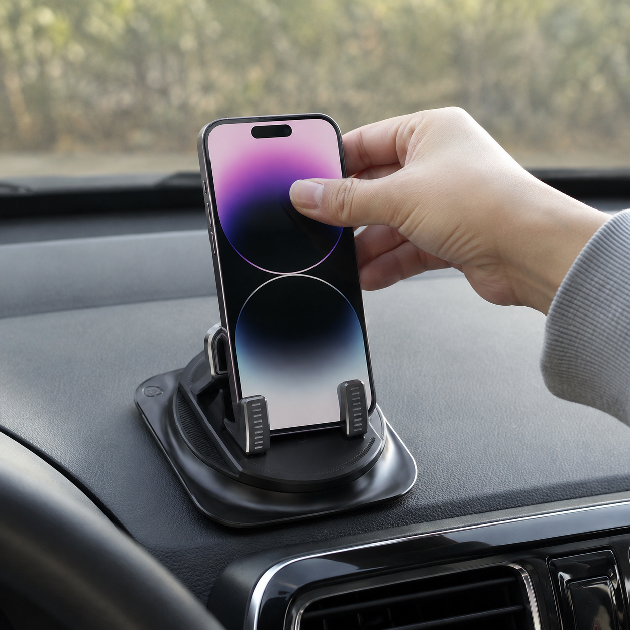 Non Slip Adjustable Dashboard Mount Car Phone Holder
