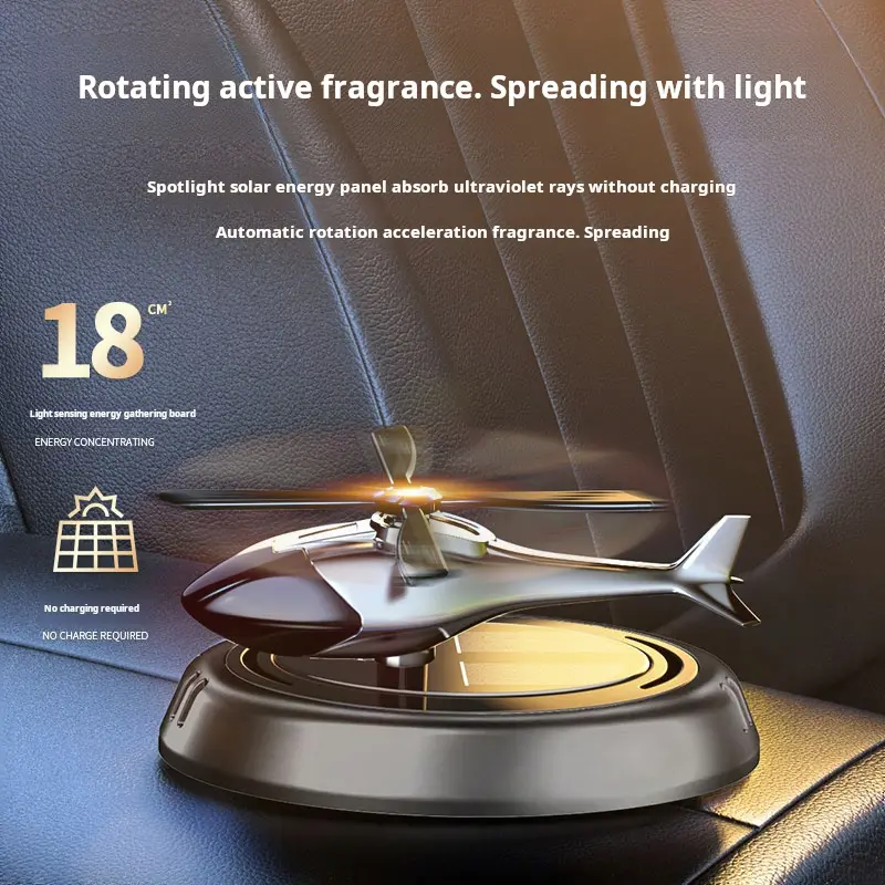 Car Air Freshener - Solar-Powered Car Decor, Helicopter Shaped Car Air Fresheners, Car Fragrance Decoration, Suitable for RVs, SUVs, Small Cars, Trucks, Valentine's Day Gift, Creative Car Accessories