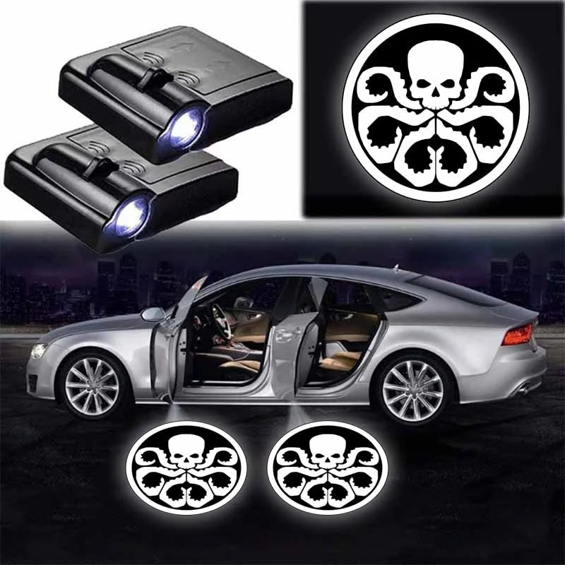 Set Of 2 Marvel Hydra Car Lights-Car Door Sills
