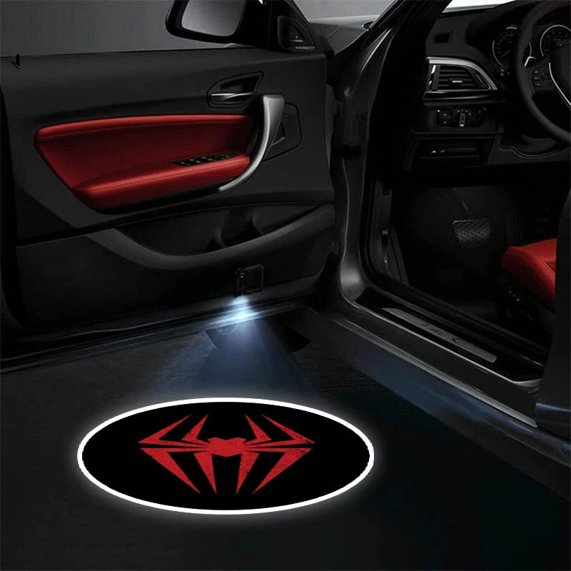 Set Of 2 Marvel Spiderman Car Door Lights-Car Door Sills
