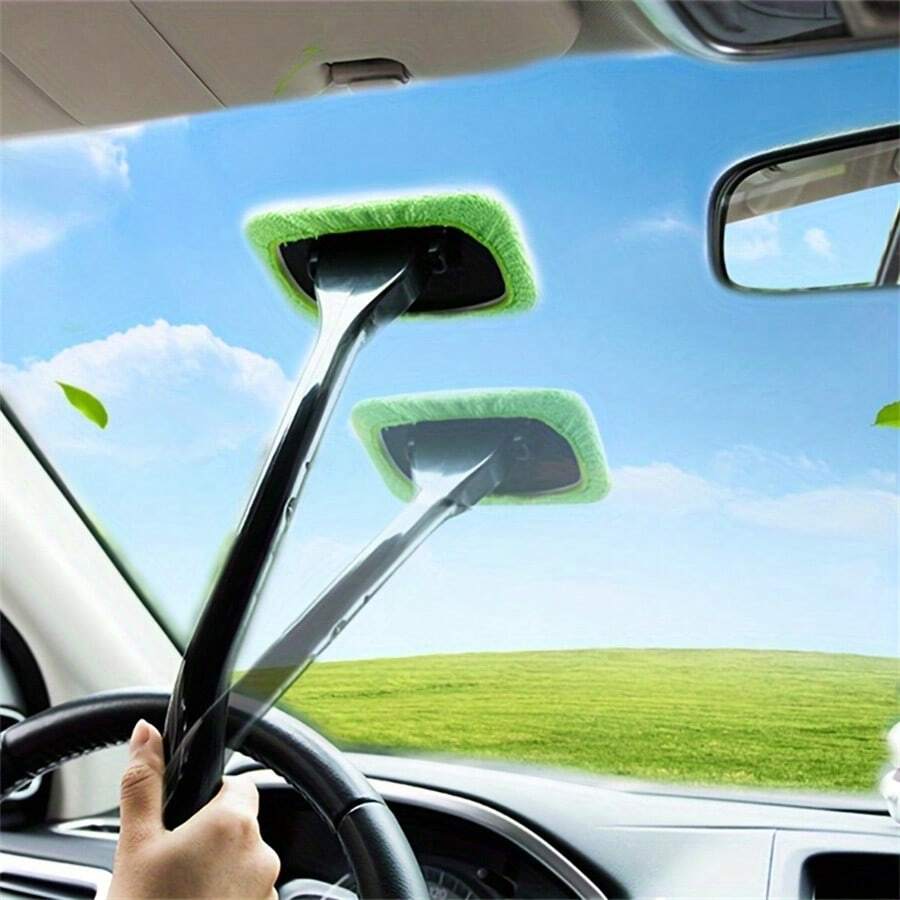 Car Windshield Defogging Brush With Detachable Pad