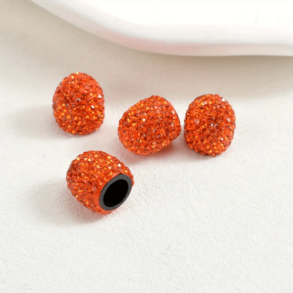 4 Pieces Creative Diamond Studded Tire Valve Caps For Cars
