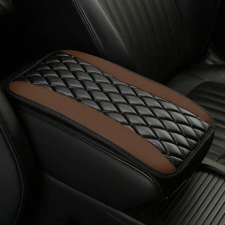 Universal 4 Season Car Center Console Embroidered Non Slip Armrest Cover
