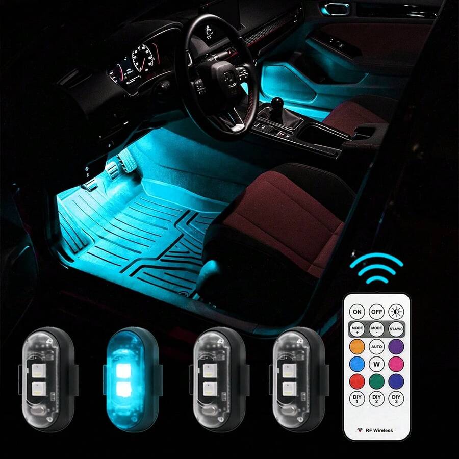 Rechargeable RGB LED Portable Car Light For Exterior And Interior
