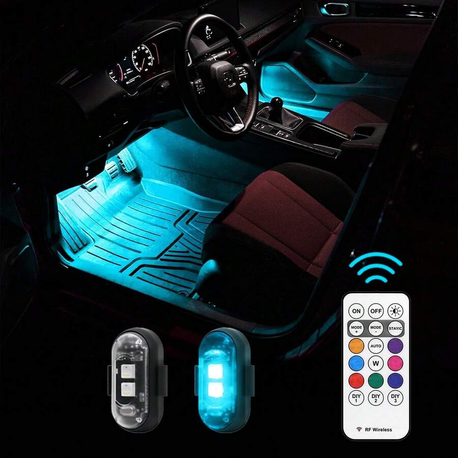 Rechargeable RGB LED Portable Car Light For Exterior And Interior
