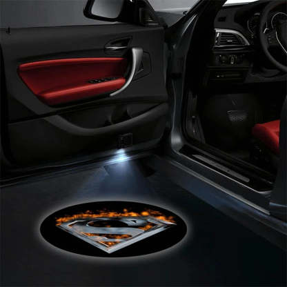 Set Of 2 Superman Car LED Lights-Car Door Sills