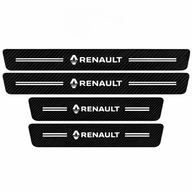 4 Pack Door Sill Protector With Carbon Film Anti Scratch-Car Door Sills