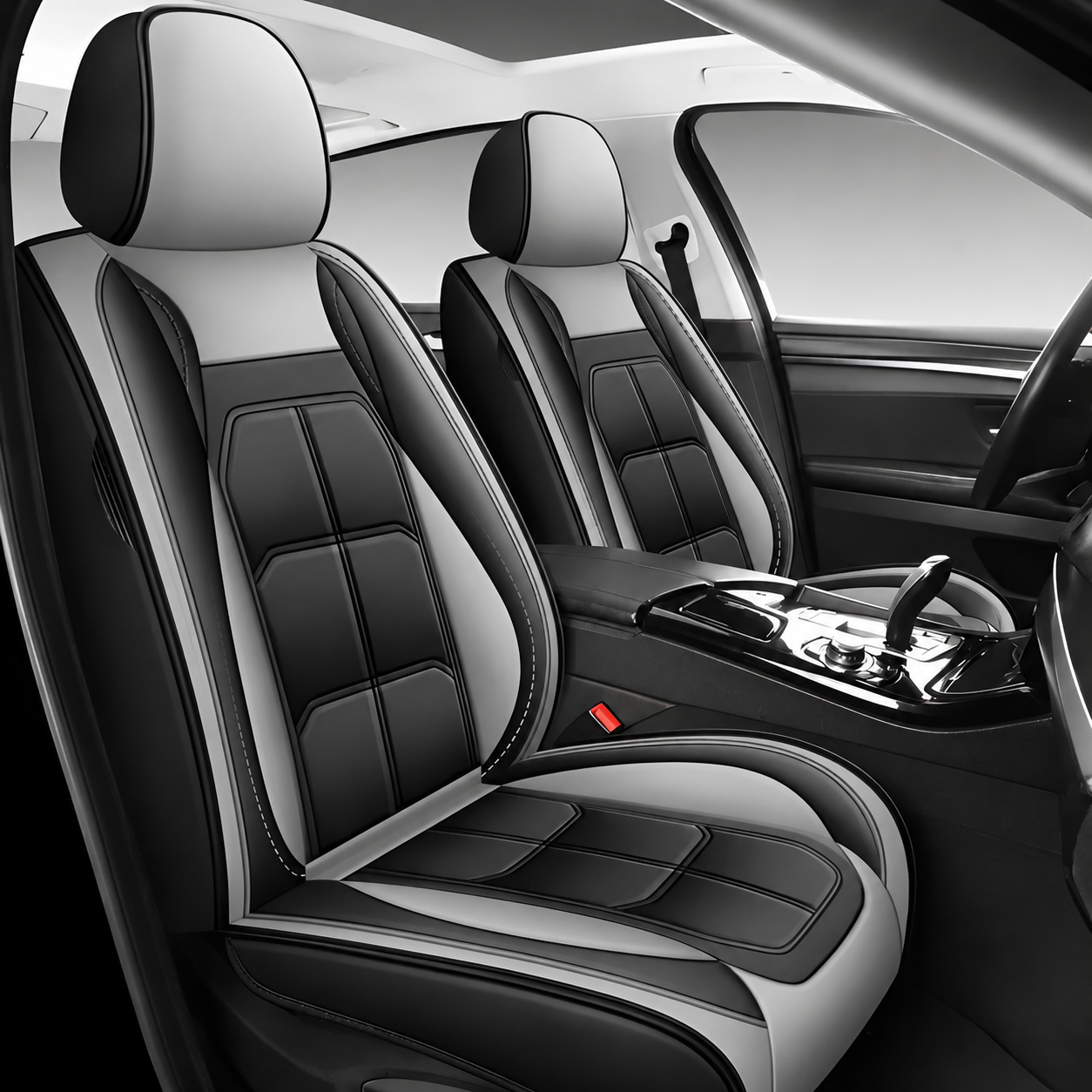 Pack Of 2 Universal Leather Look Car Seat Cover