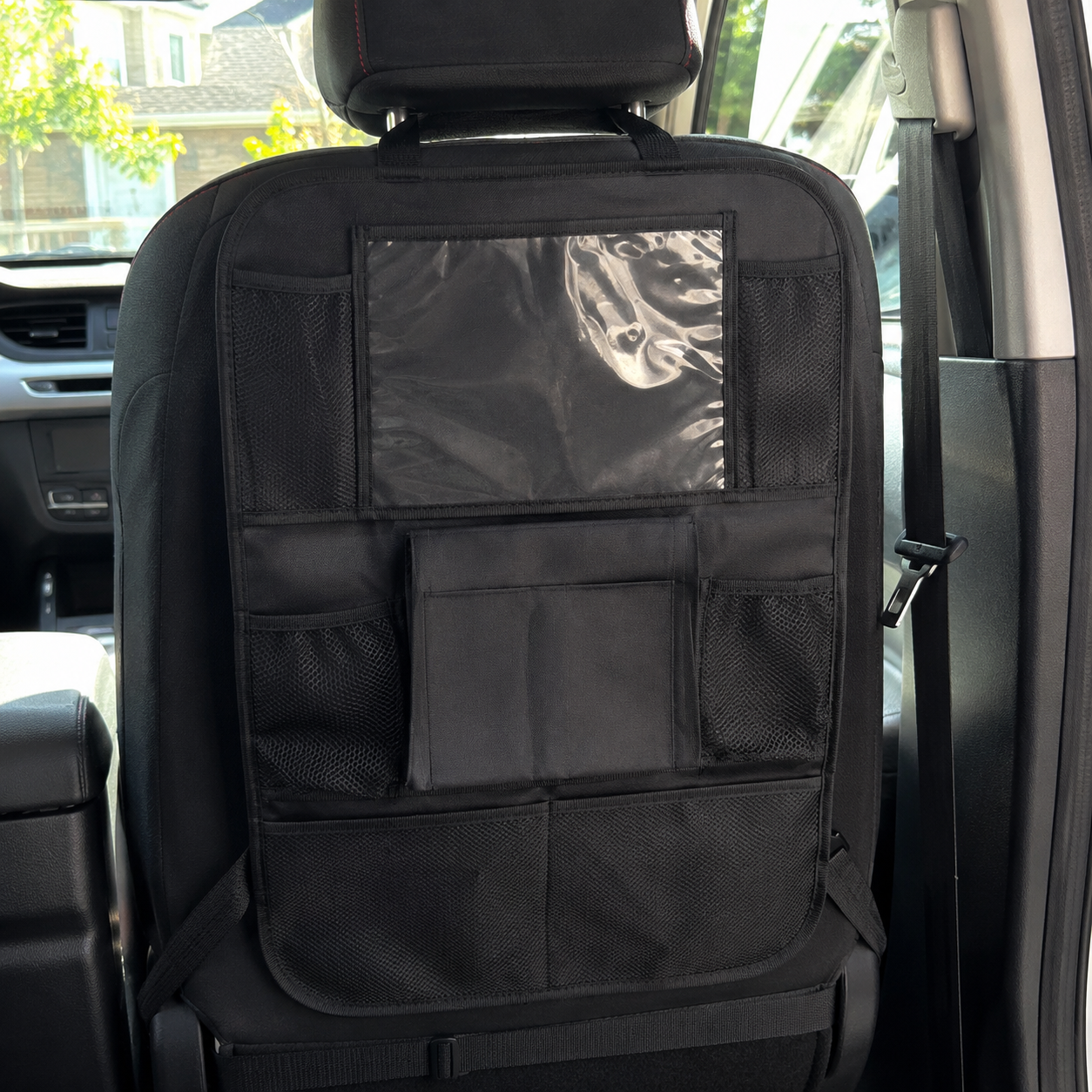 Car Rear Seat Organizer Bag For Drinks Tablets Toys And Accessories