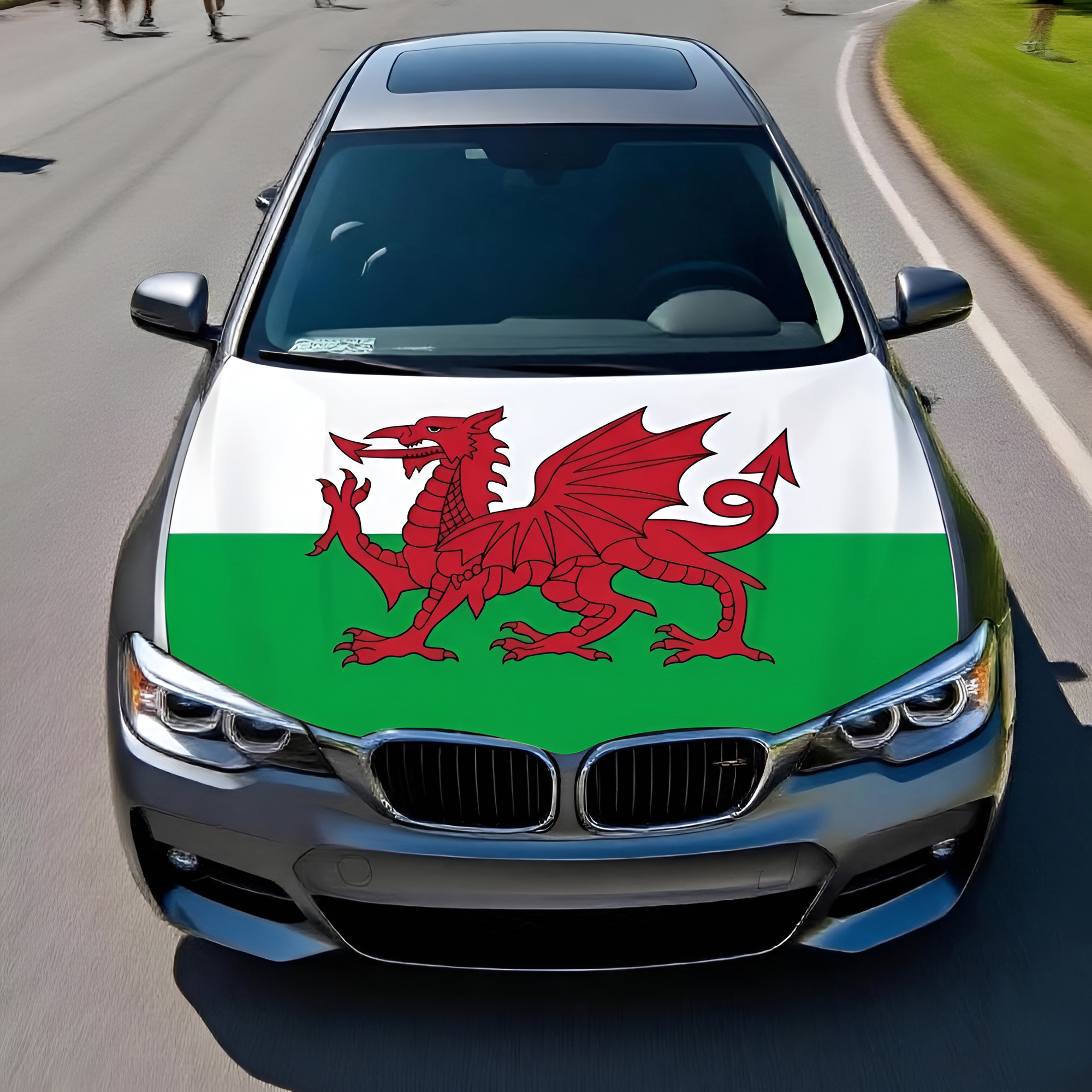Official FIFA 2026 Wales Flag Car Hood Cover