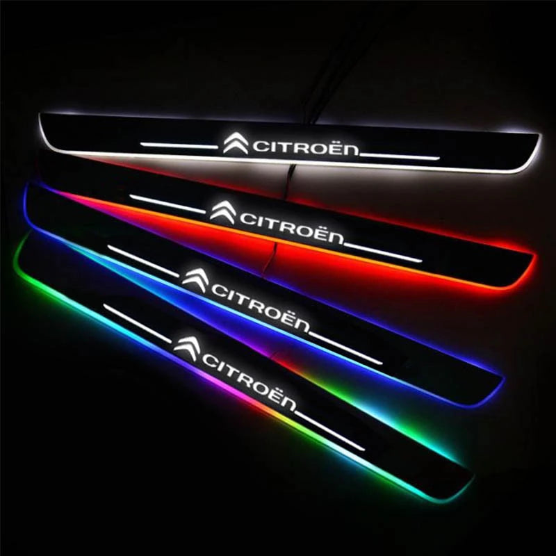 LED Wireless Illuminated Door Sills For Citroen-Car Door Sills