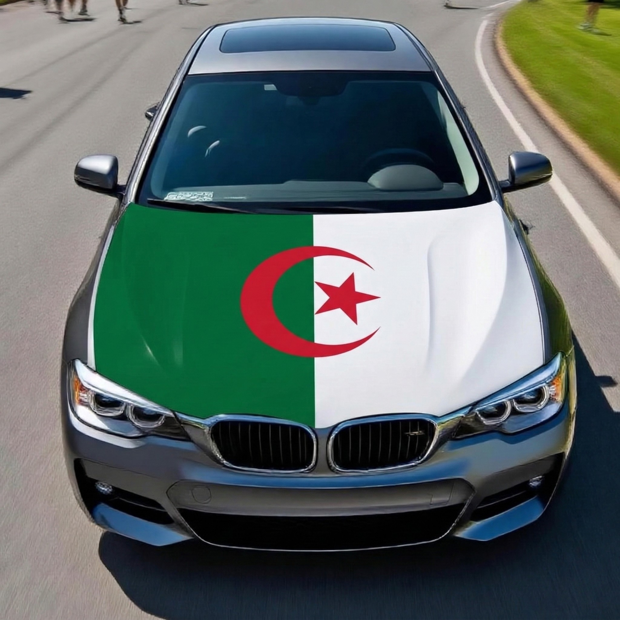 Official FIFA 2026 Algeria Flag Car Hood Cover