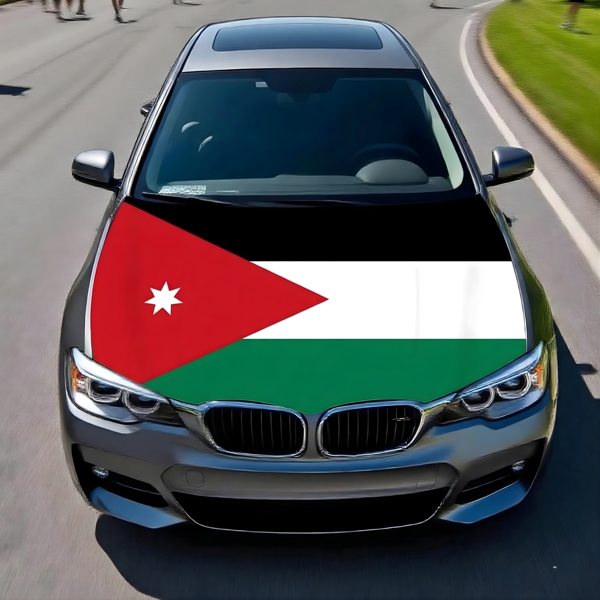 Official FIFA 2026 Jordan Flag Car Hood Cover