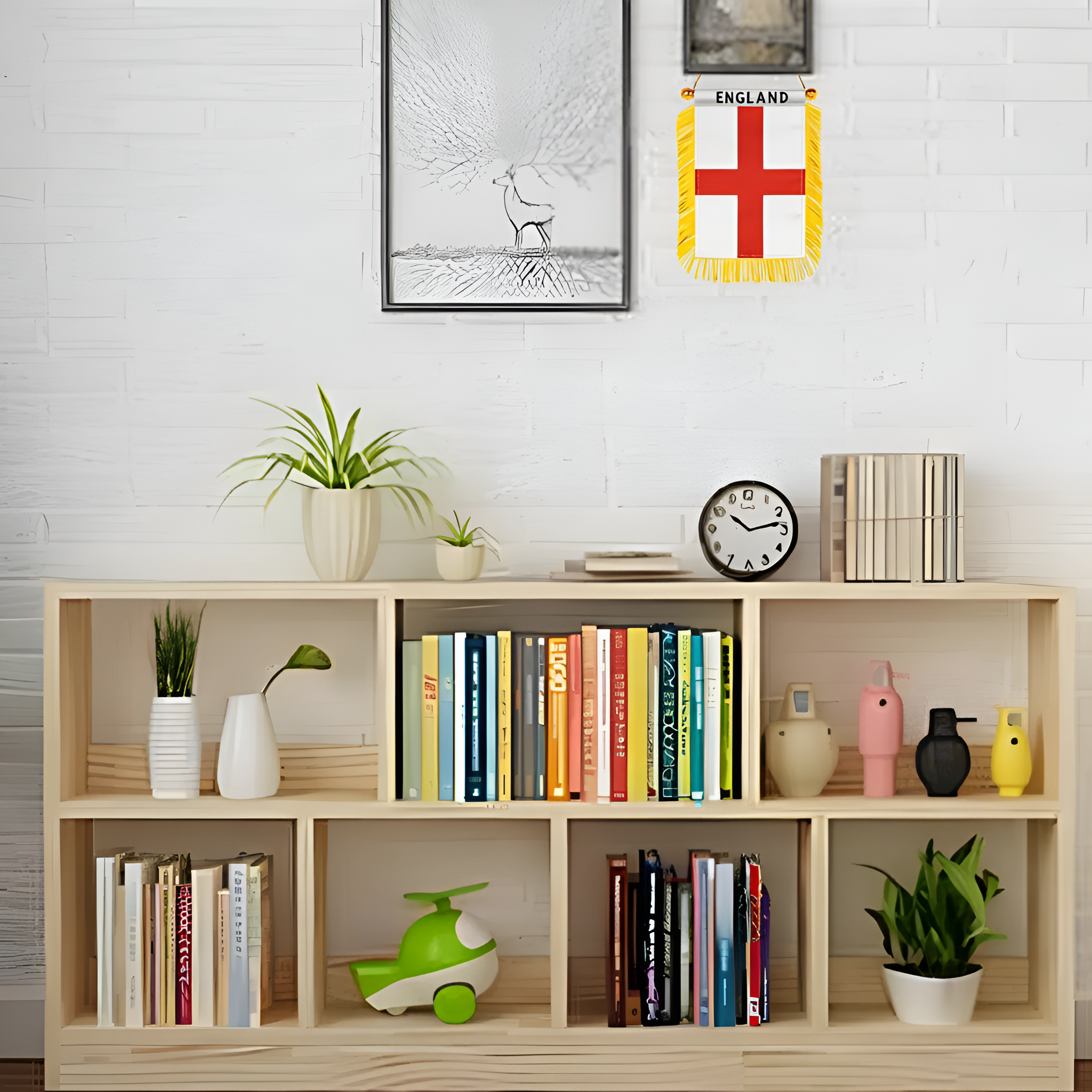 Official FIFA 2026 England Car Window Mini Decorative Flag