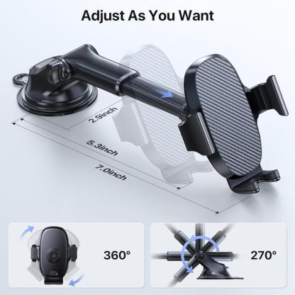 3 In 1 Cell Phone Holder For Dashboard Windshield Vent Mount-Car Door Sills