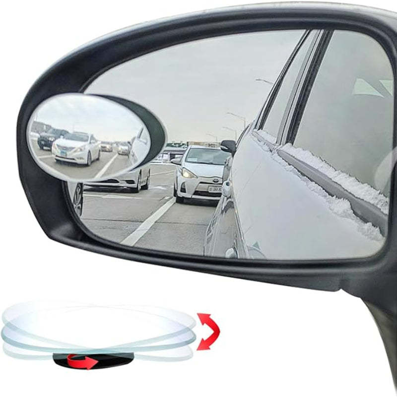Blind Spot Car Mirror Set With Wide Angle Adhesive Lens-Car Door Sills