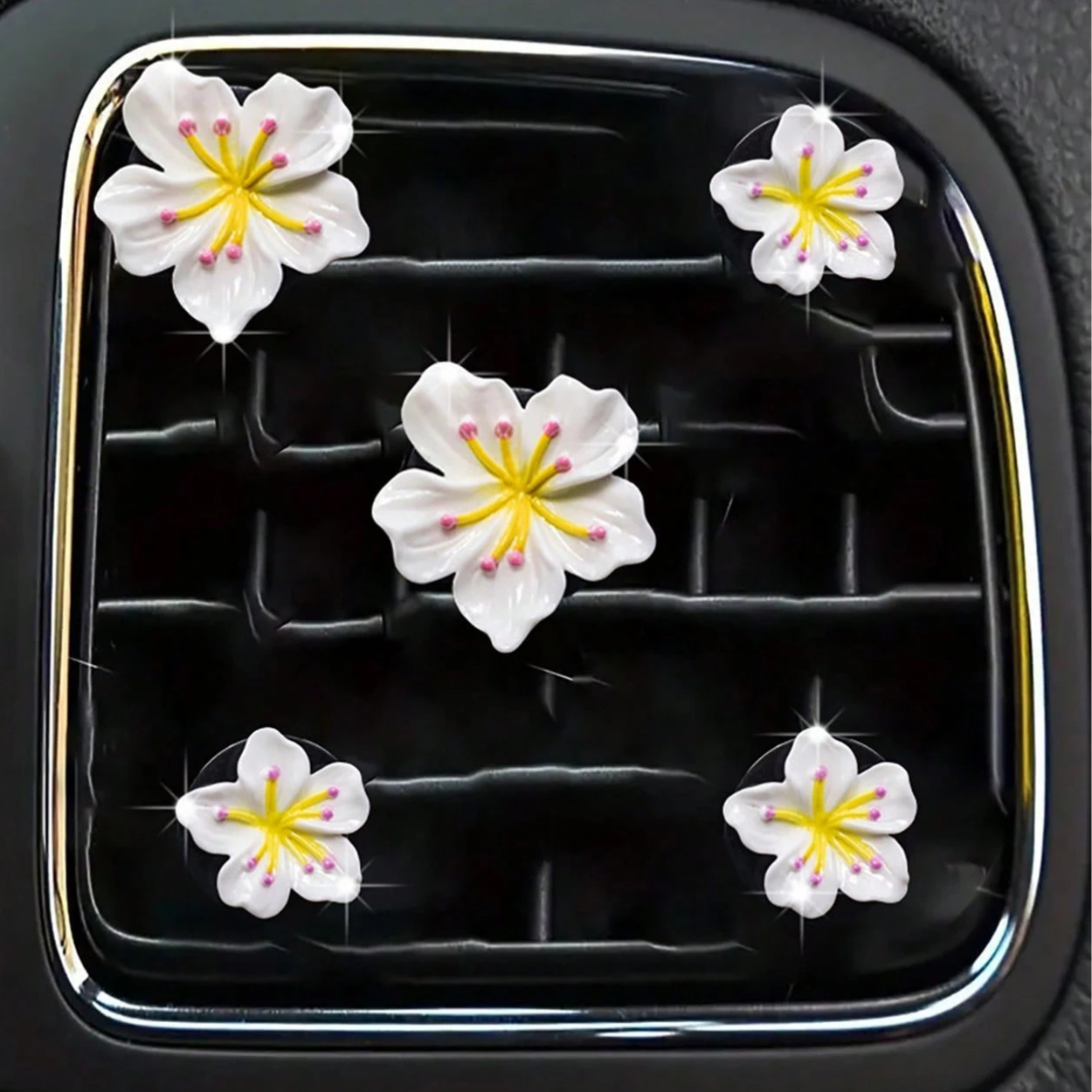 5 Piece Blossom Car Air Vent Clip Set