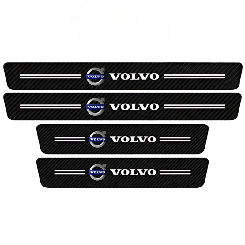 4 Pack Door Sill Protector With Carbon Film Anti Scratch-Car Door Sills