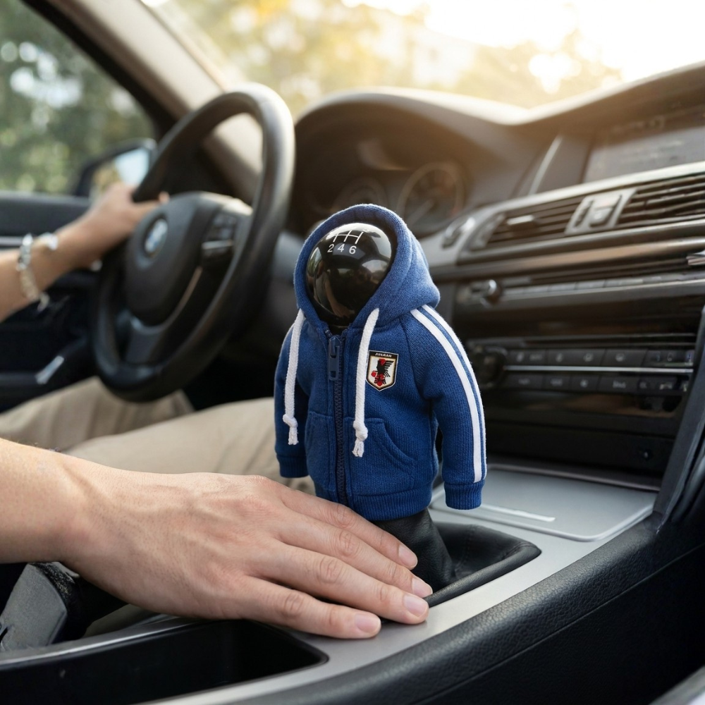 Japan Samurai Blue Gear Shift Hoodie Cover, Mini Fan Hoodie for Your Car (World Cup 2026)